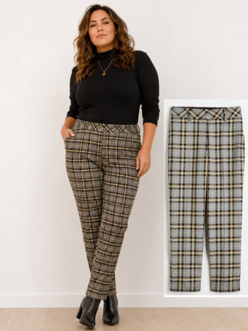 H&M Plaid Trousers pants Size 14